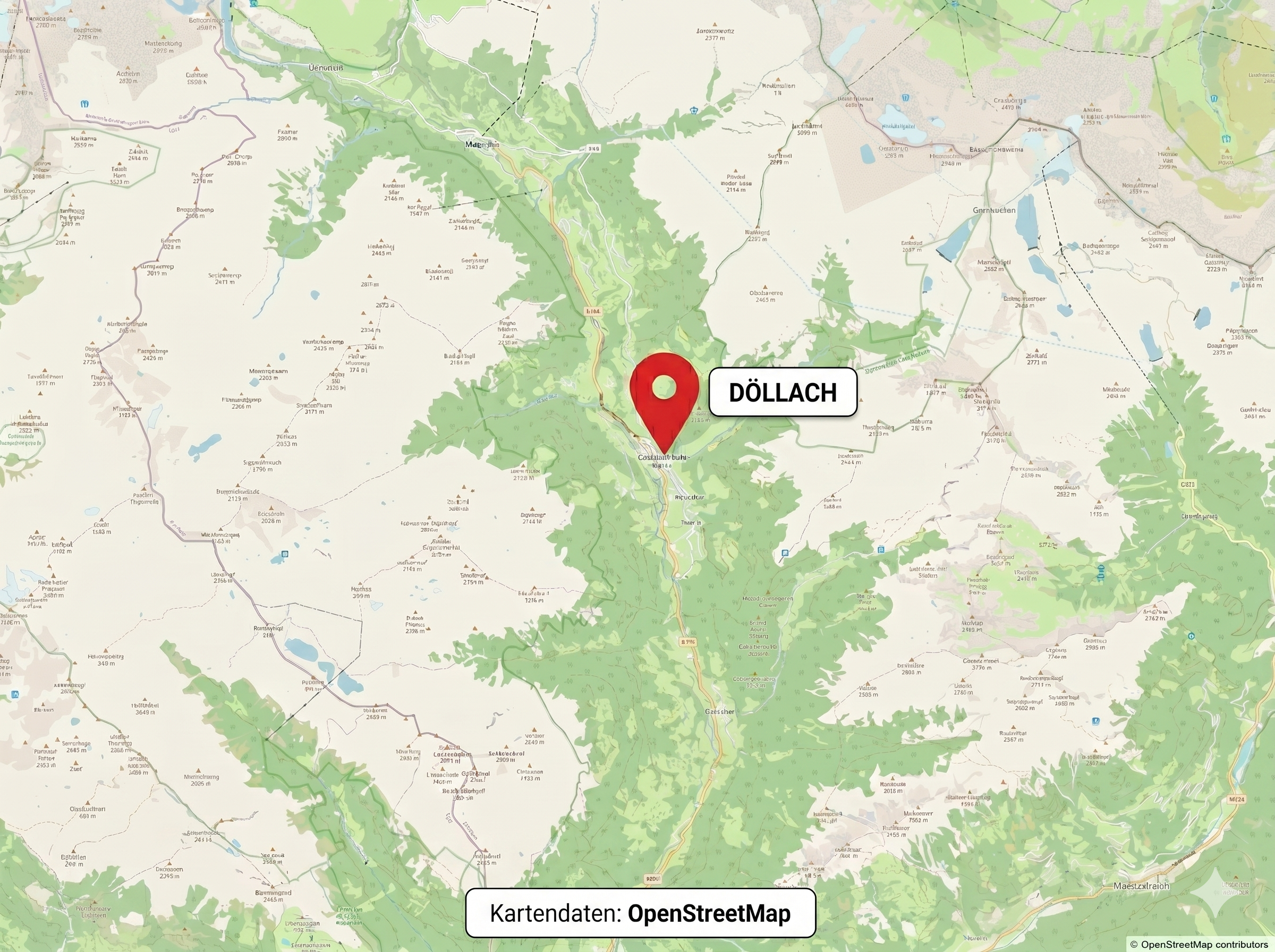 Döllach Kartenbild OSM