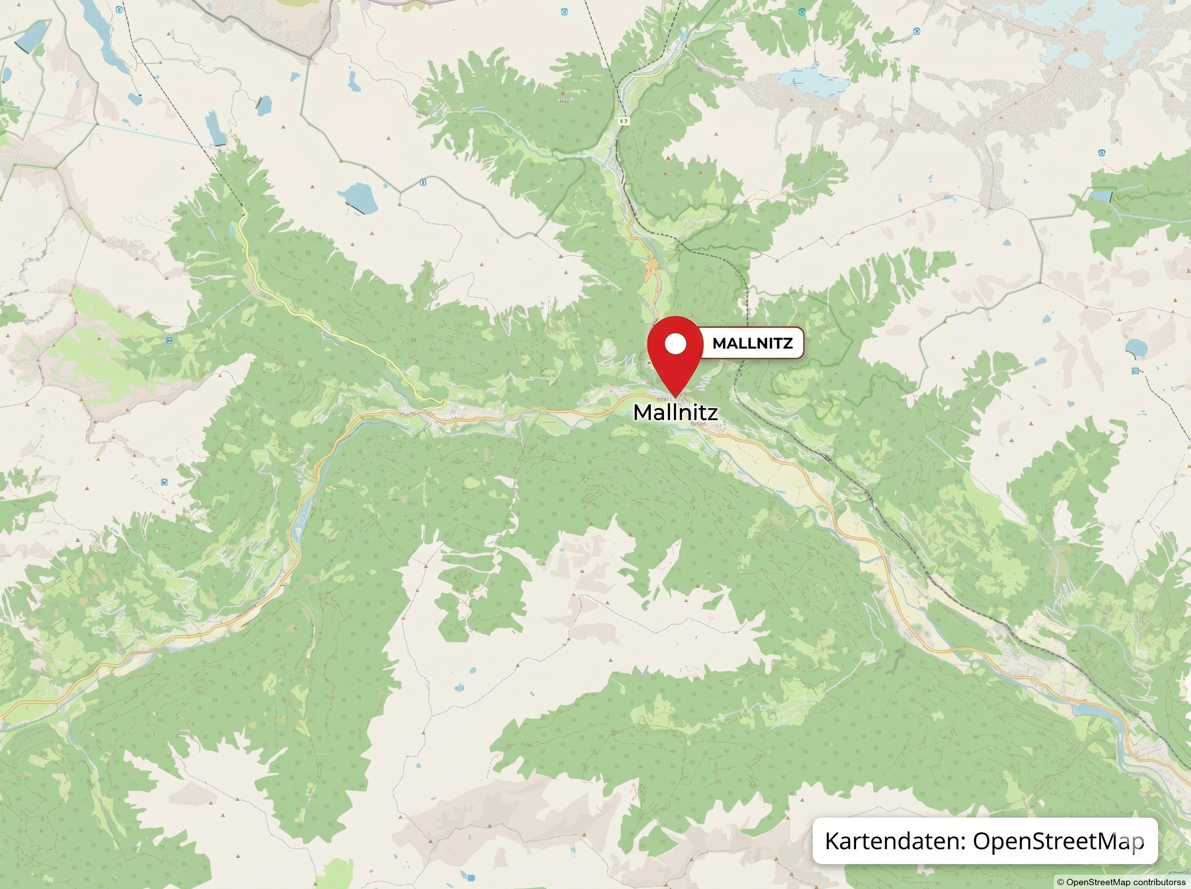 Mallnitz Kartenbild OSM