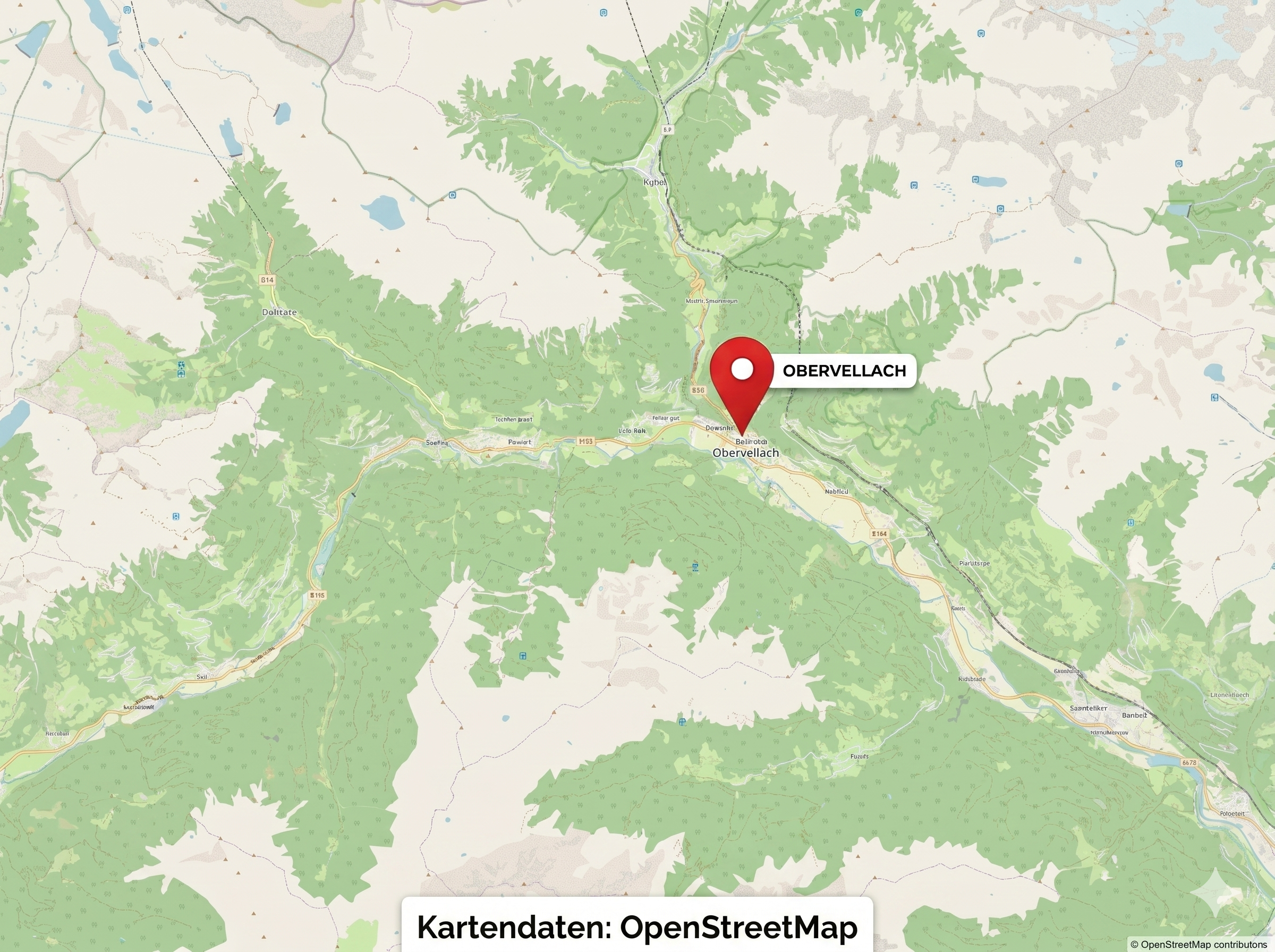 Obervellach Kartenbild OSM