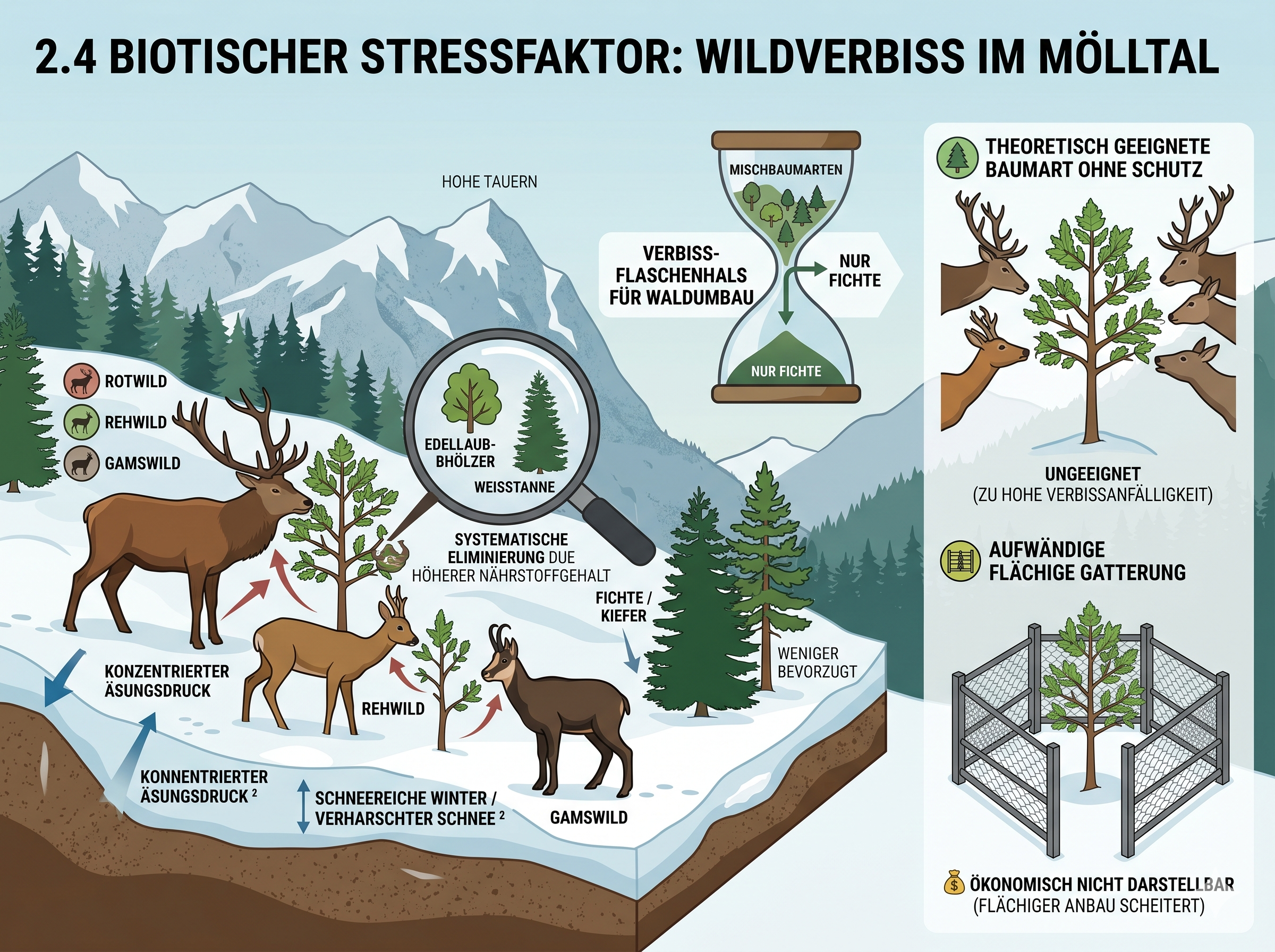 Stressfaktor Wildverbiss